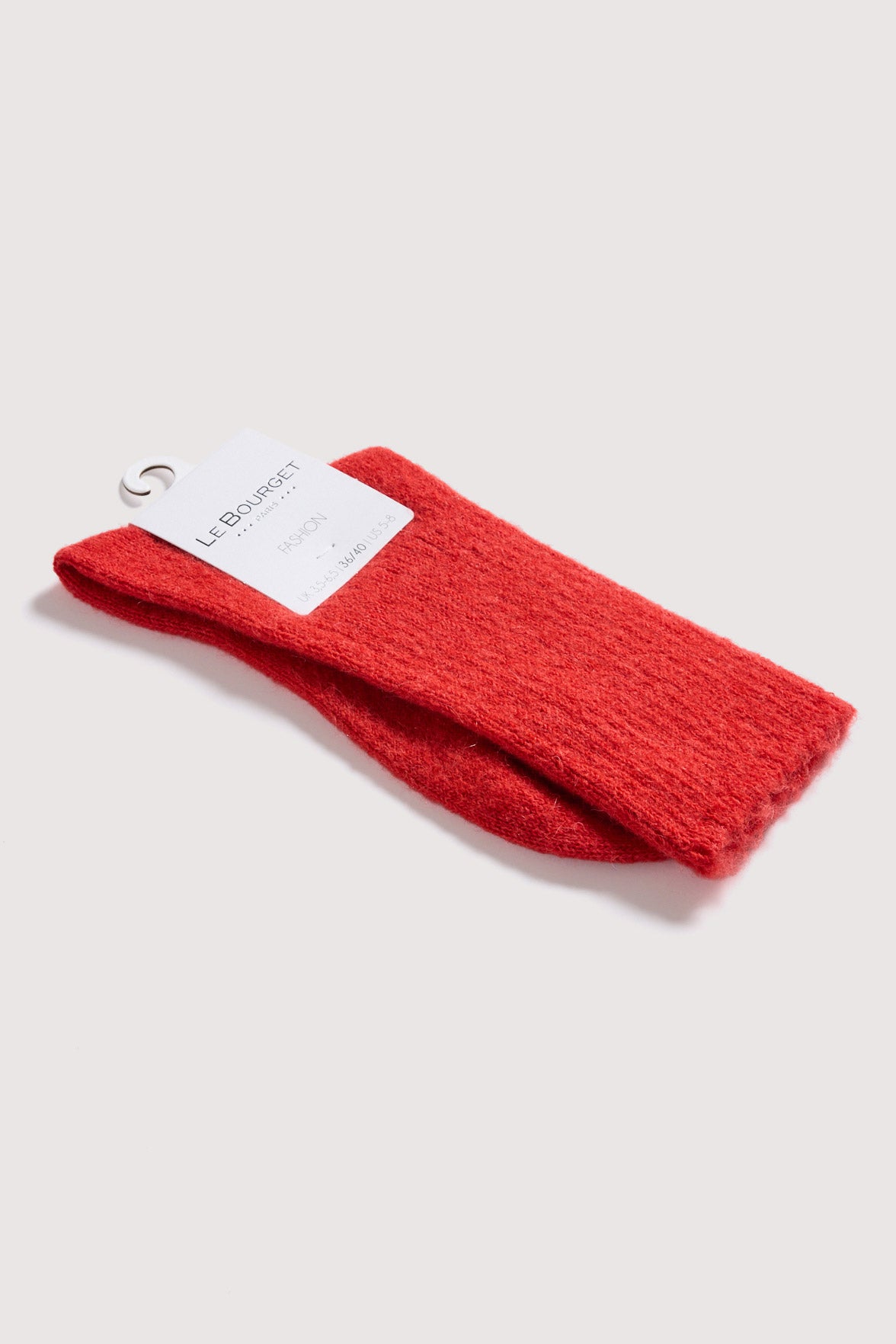 Chaussettes Fantaisie Côtelée - Acajou