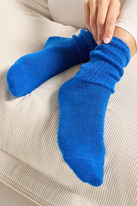 Chaussettes Fantaisie Côtelée - Bleu