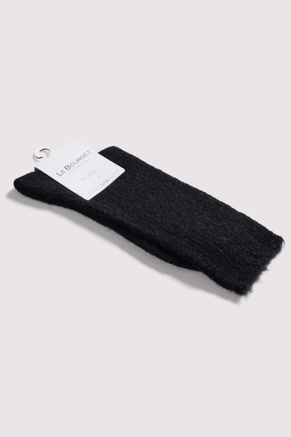 Chaussettes Fantaisie Côtelée - Noir