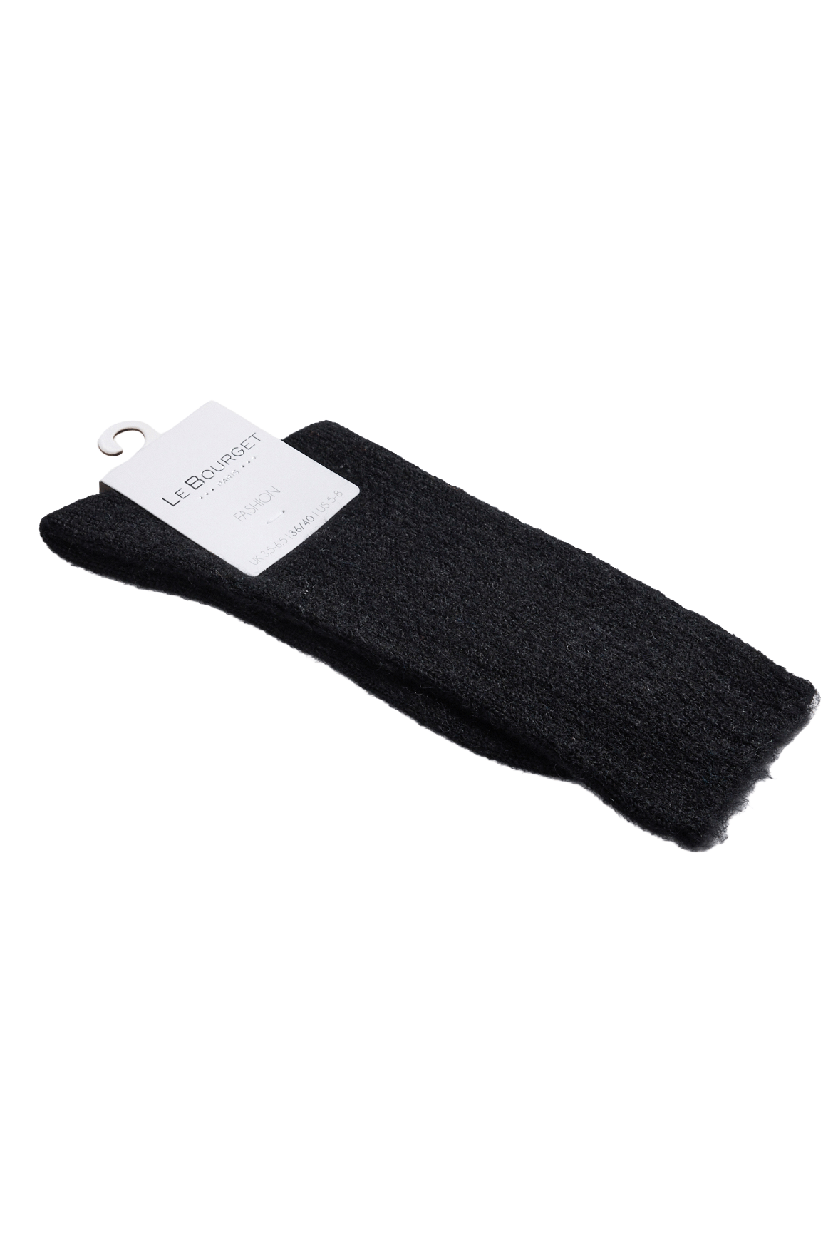 Chaussettes Fantaisie Côtelée - Noir