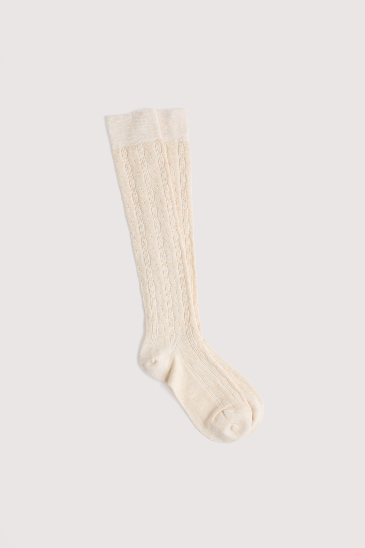 Mi-Bas Fantaisie Motif Torsades - Naturel