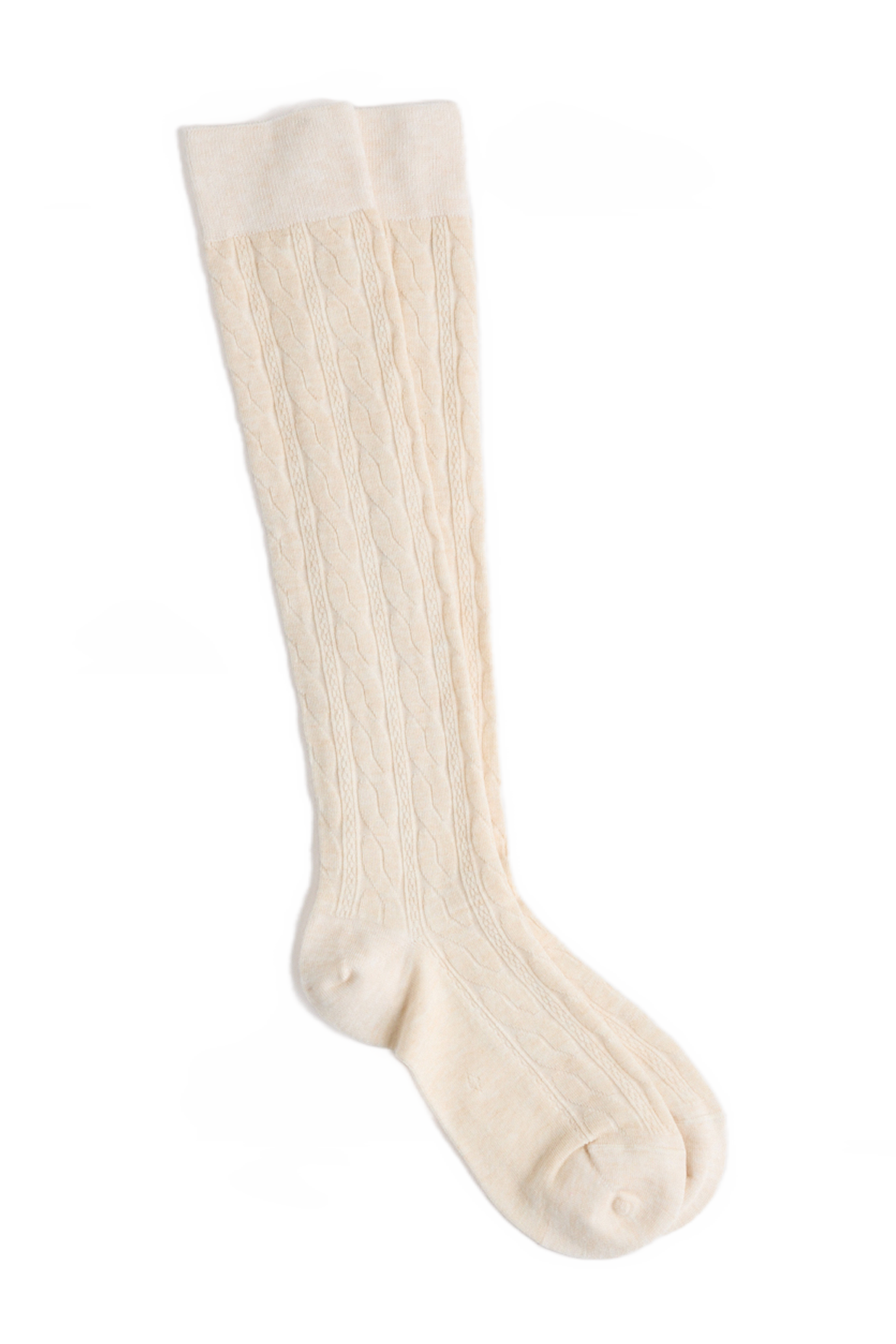 Mi-Bas Fantaisie Motif Torsades - Naturel