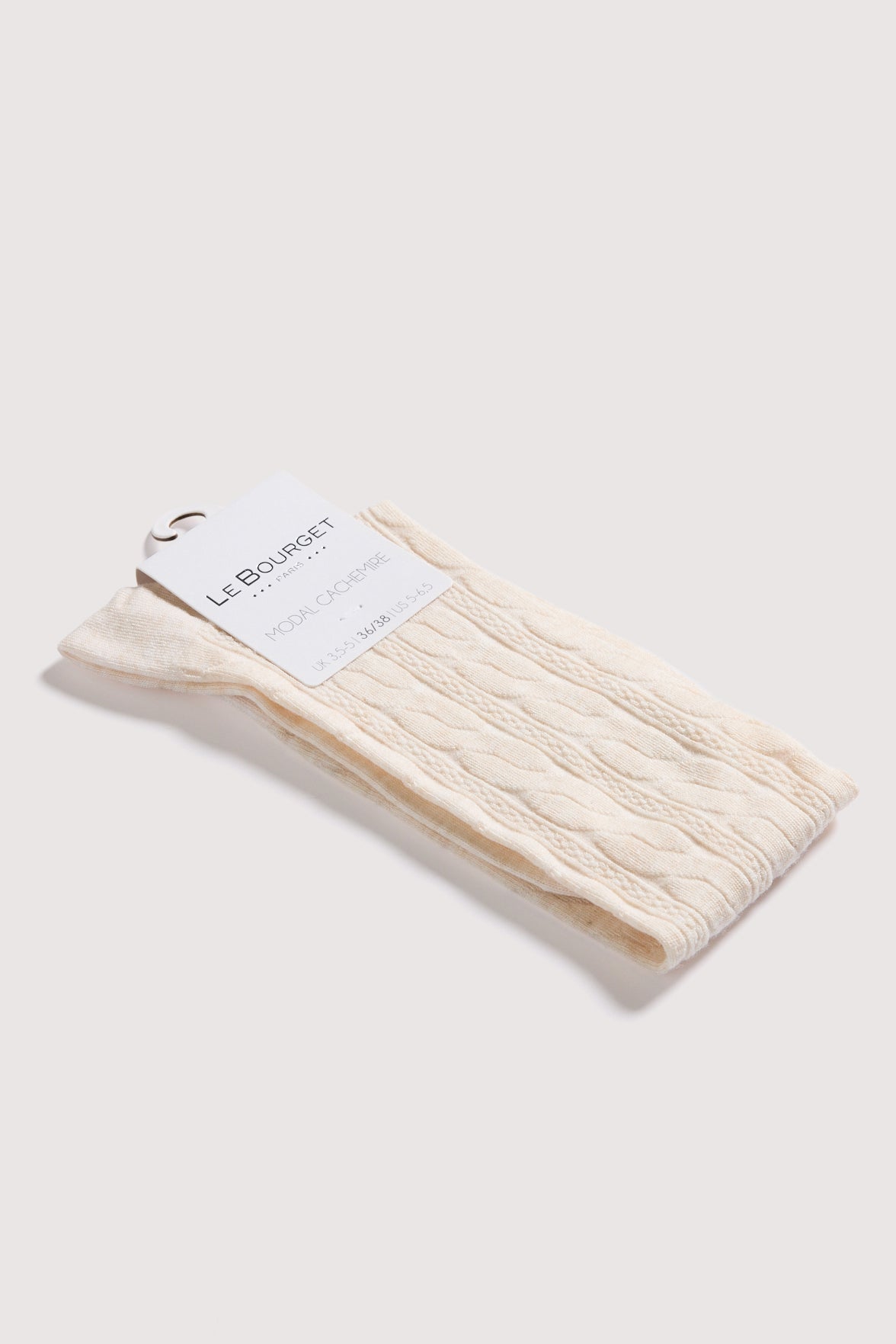 Mi-Bas Fantaisie Motif Torsades - Naturel