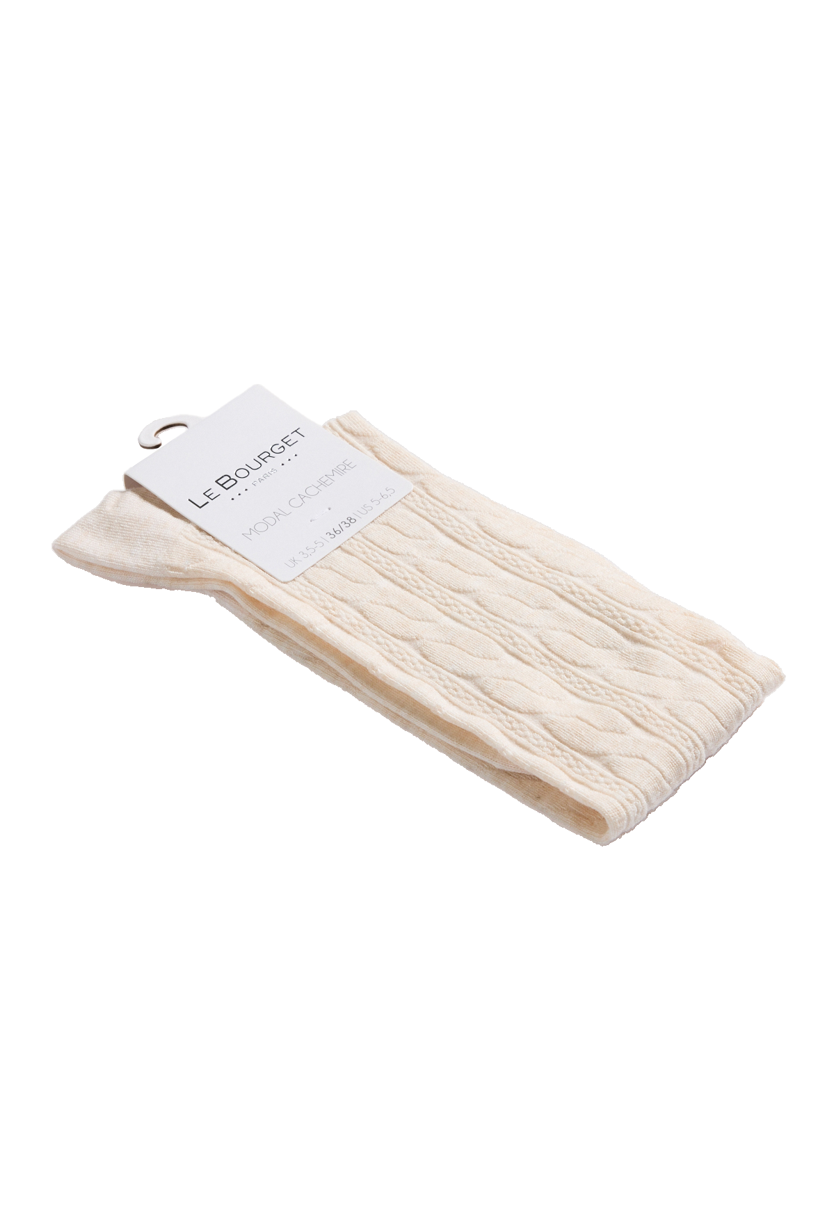 Mi-Bas Fantaisie Motif Torsades - Naturel
