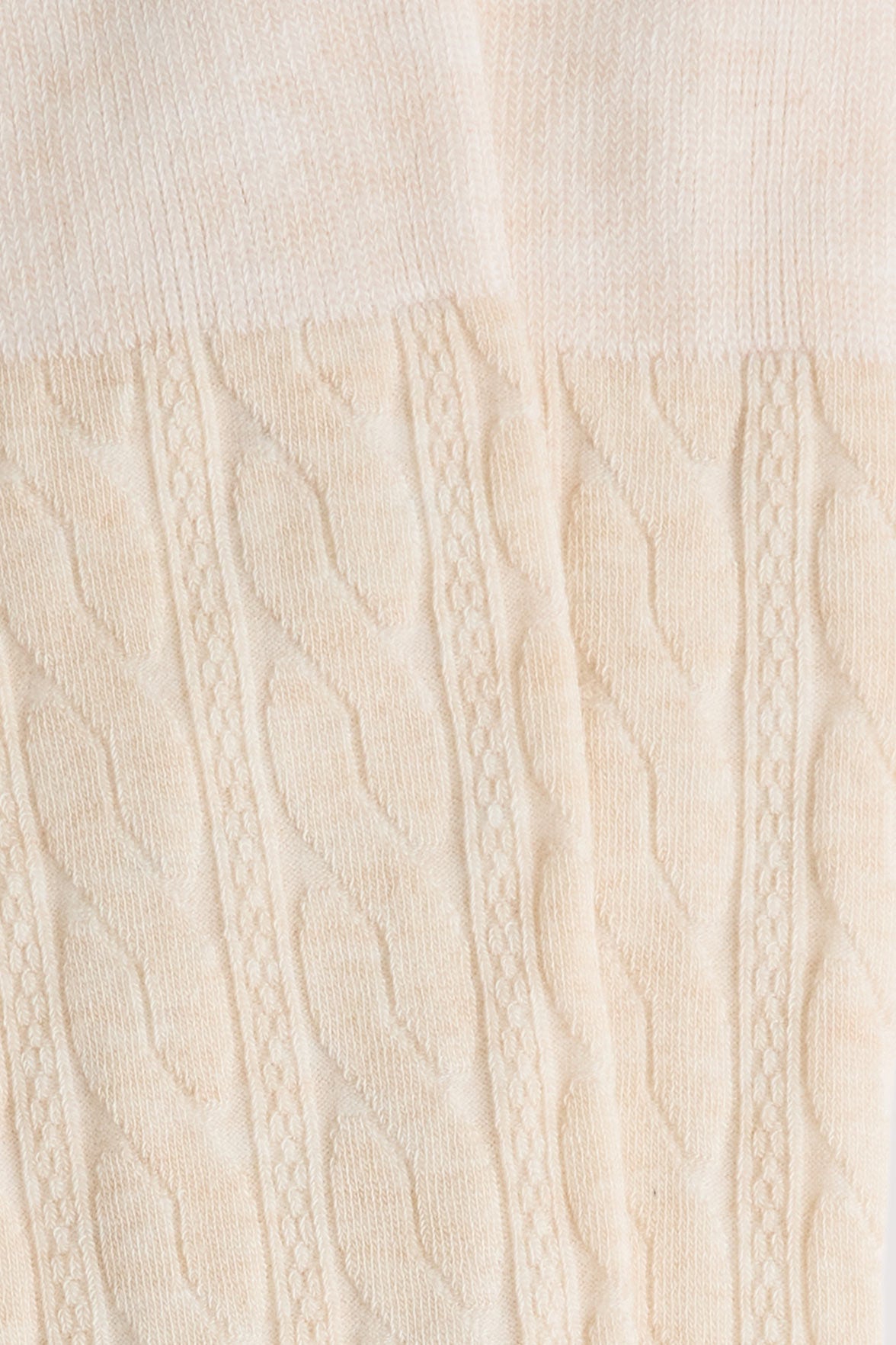 Mi-Bas Fantaisie Motif Torsades - Naturel