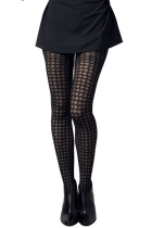 Collant Motif Graphique Vagues 40D Fashion Hortense - Noir