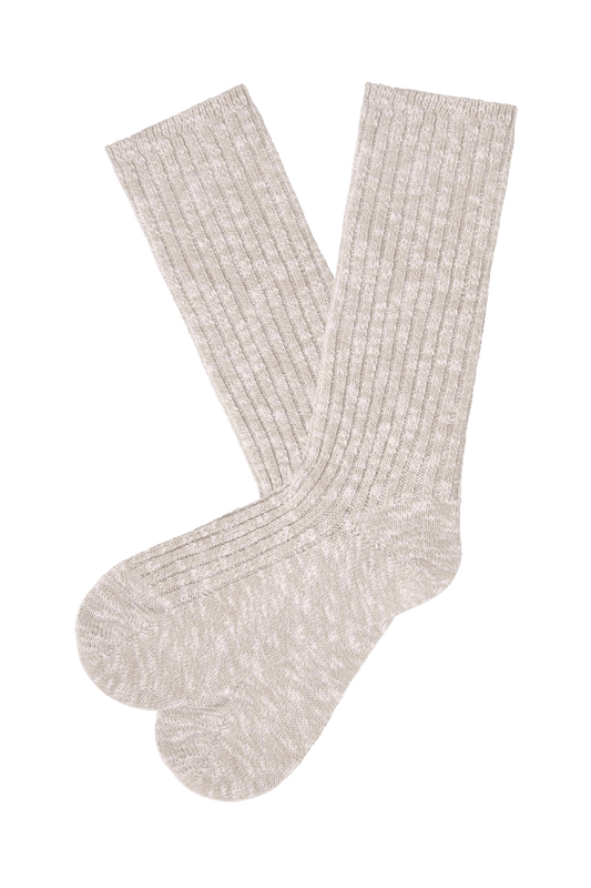 Chaussettes Hautes en Coton - Naturel