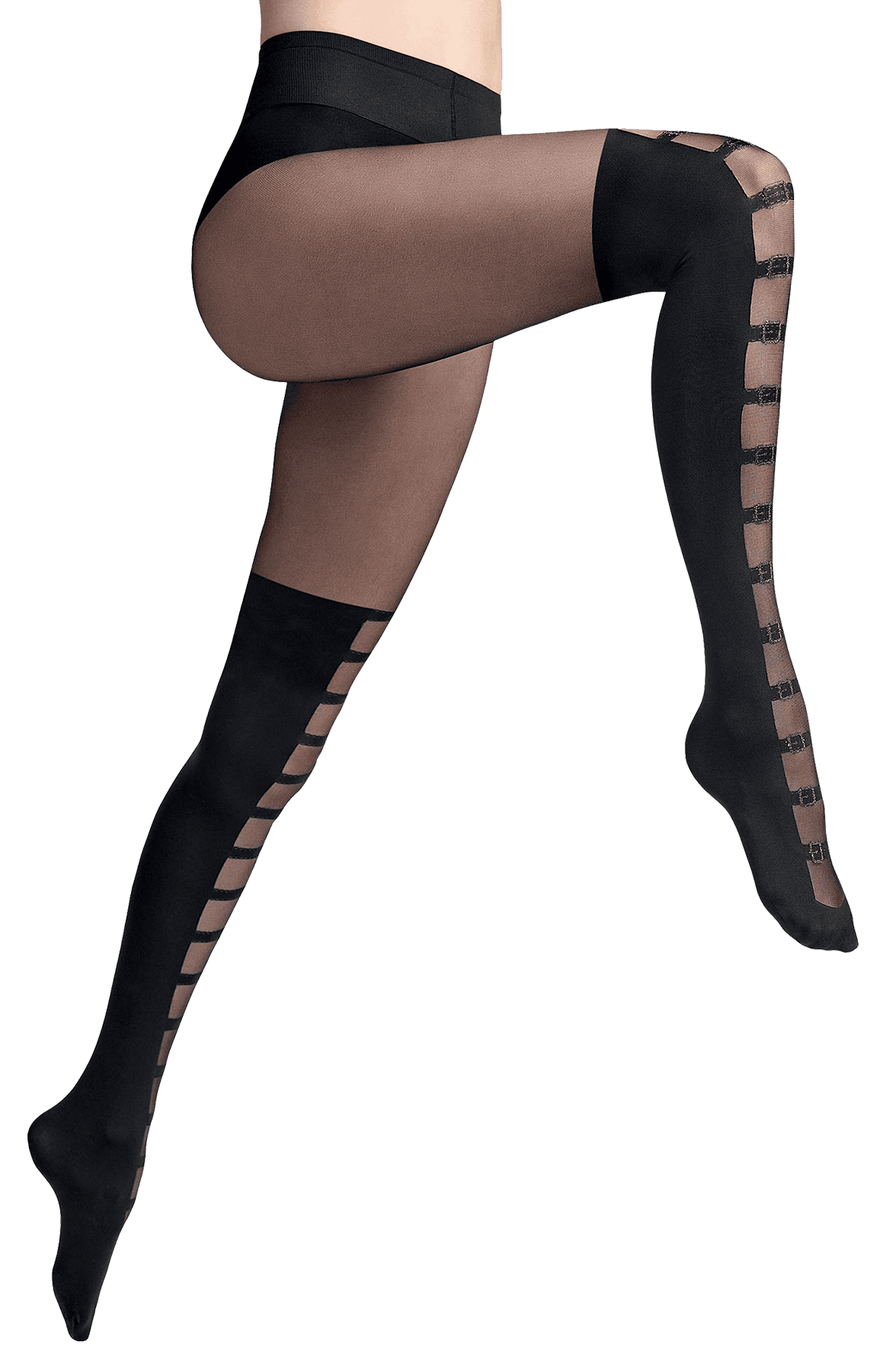 Collant Fantaisie Effet Jambière 25D/80D Création - Noir