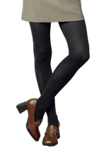 Collant Motif Géométrique 55D Fashion Honorine - Noir / Kaki