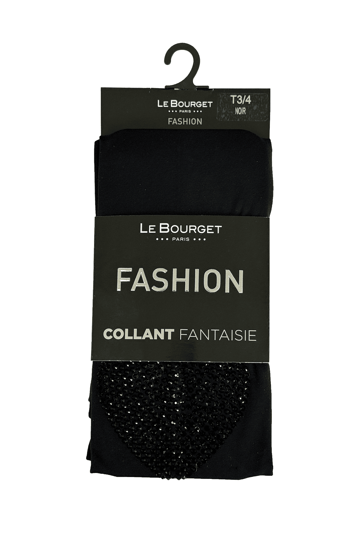 Collant Motif Coeur Placé 50D Fashion Hèloïse - Noir