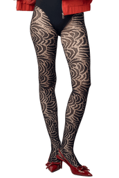 Collant Résille Dentelle Fashion Harmony - Noir