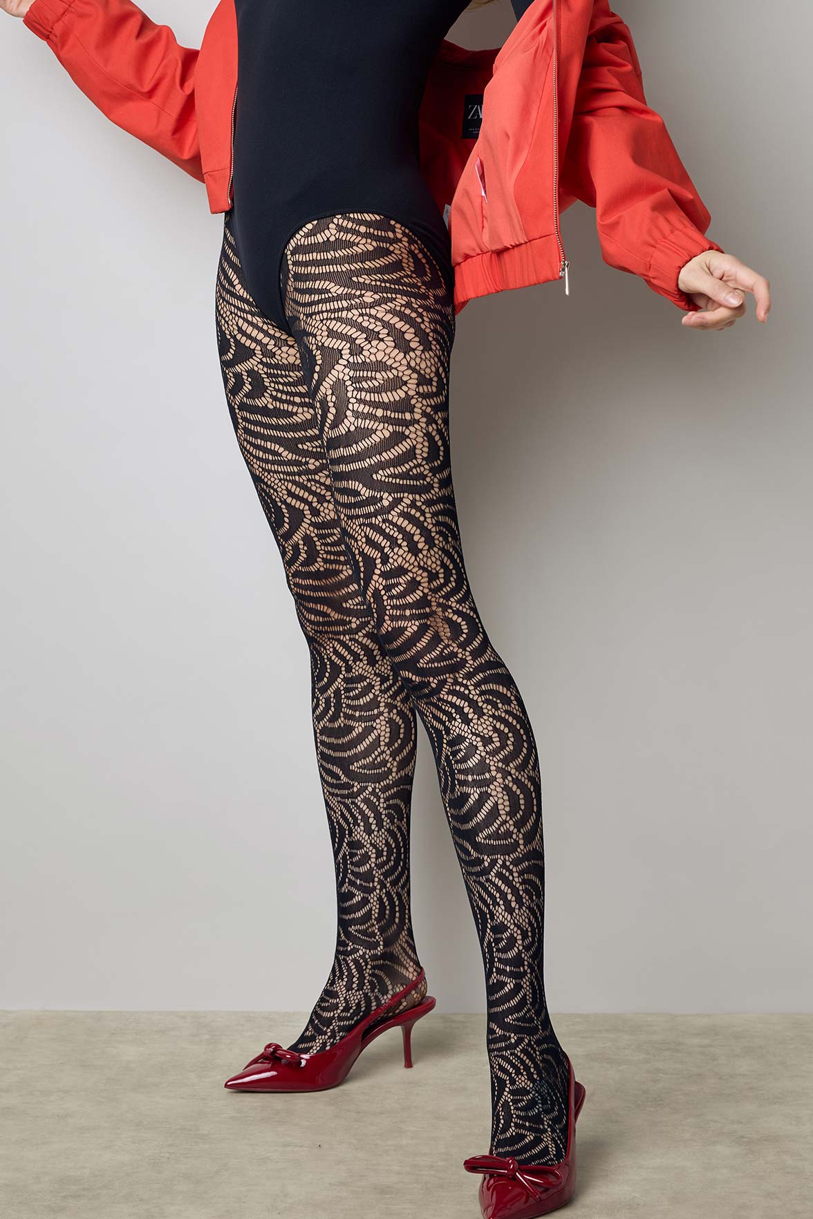 Collant Résille Dentelle Fashion Harmony - Noir