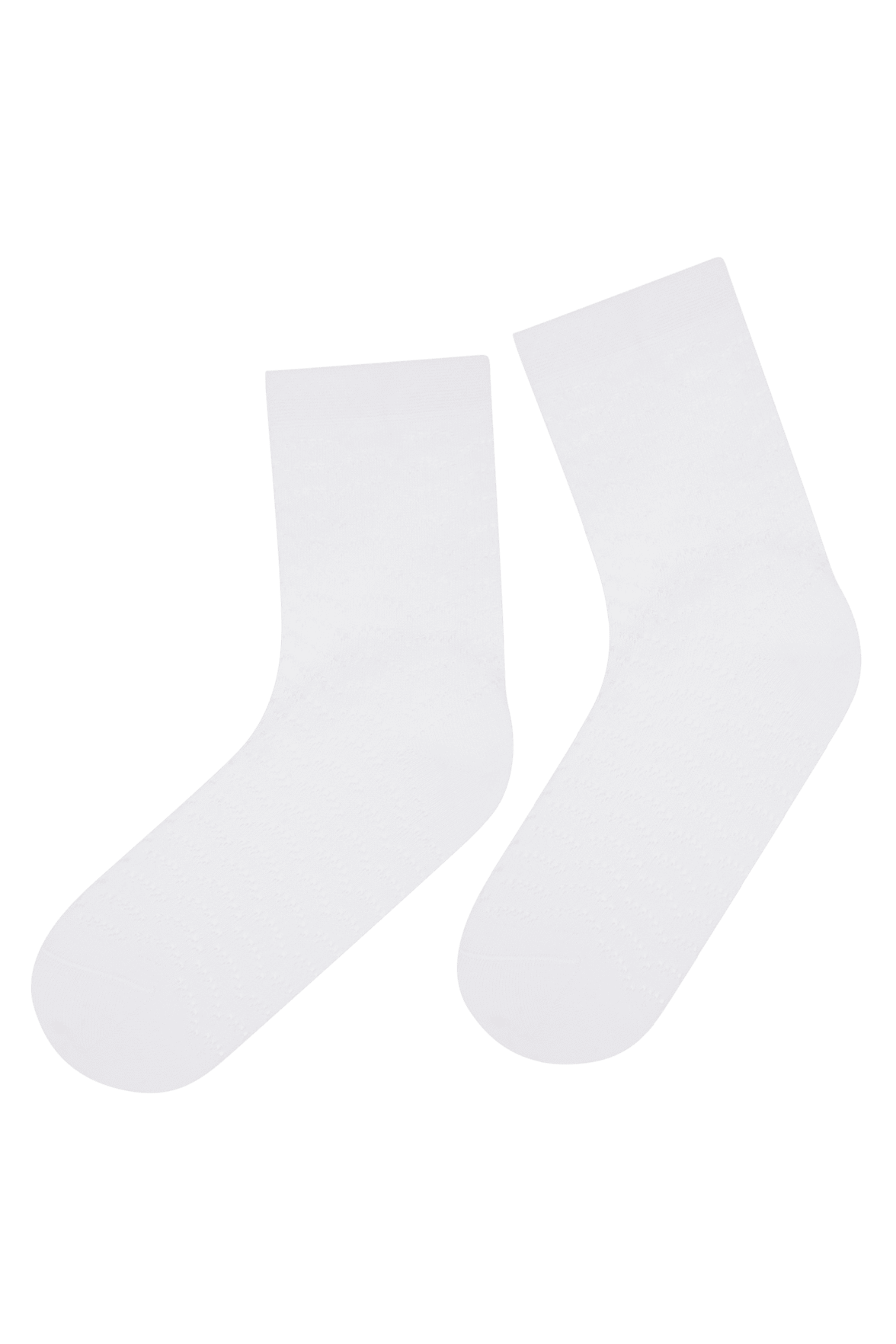 Socquettes Fantaisies Effet de Maille - Blanc