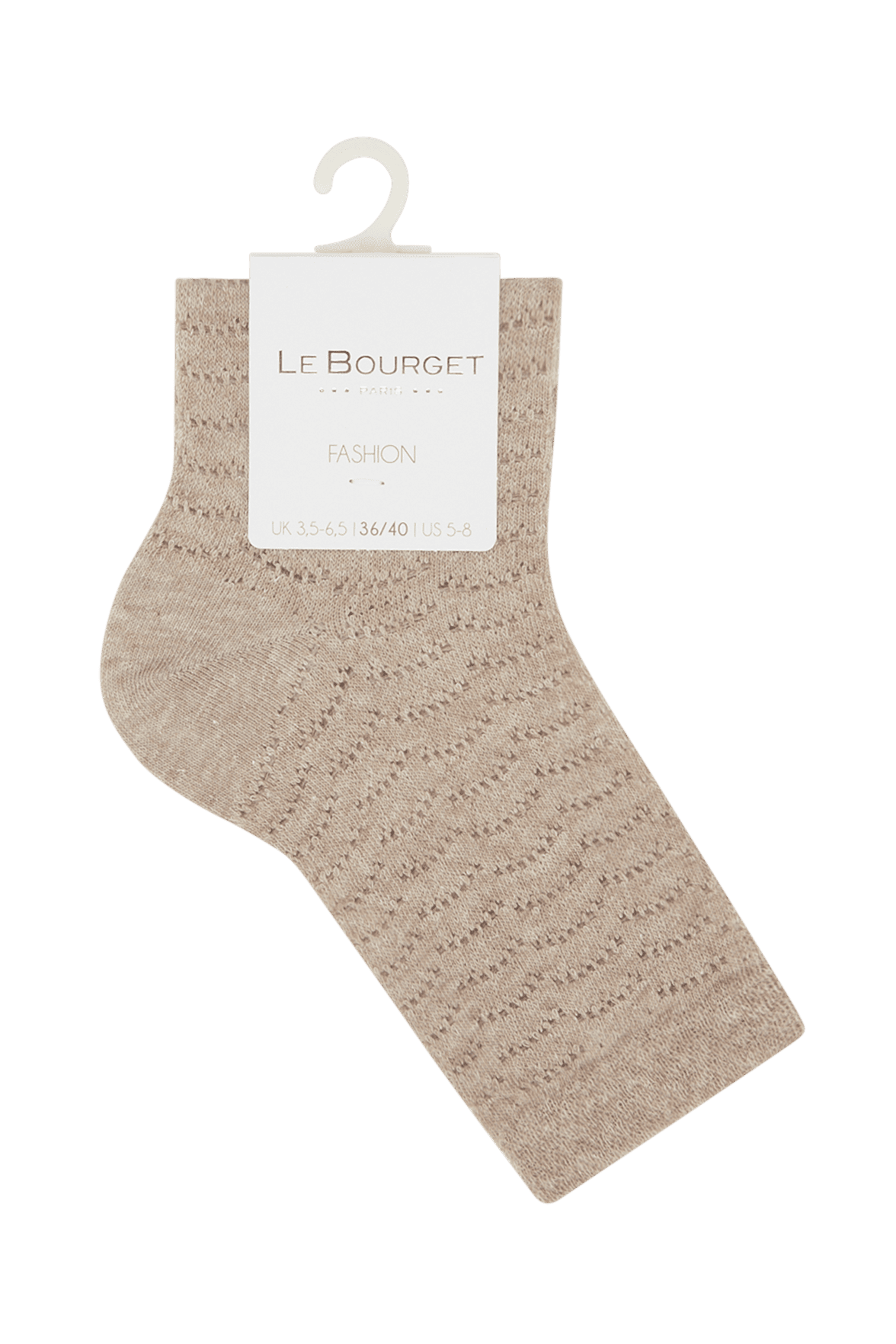 Socquettes Fantaisies Effet de Maille - Sable