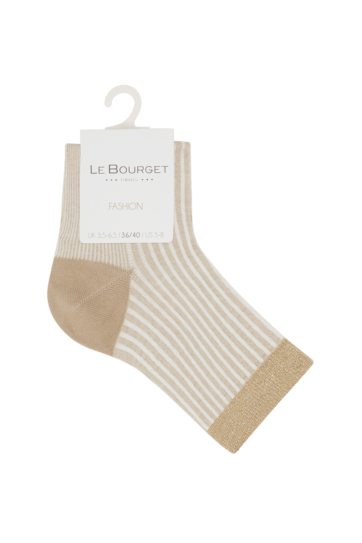 Socquettes Fantaisies Motif Rayures - Sable