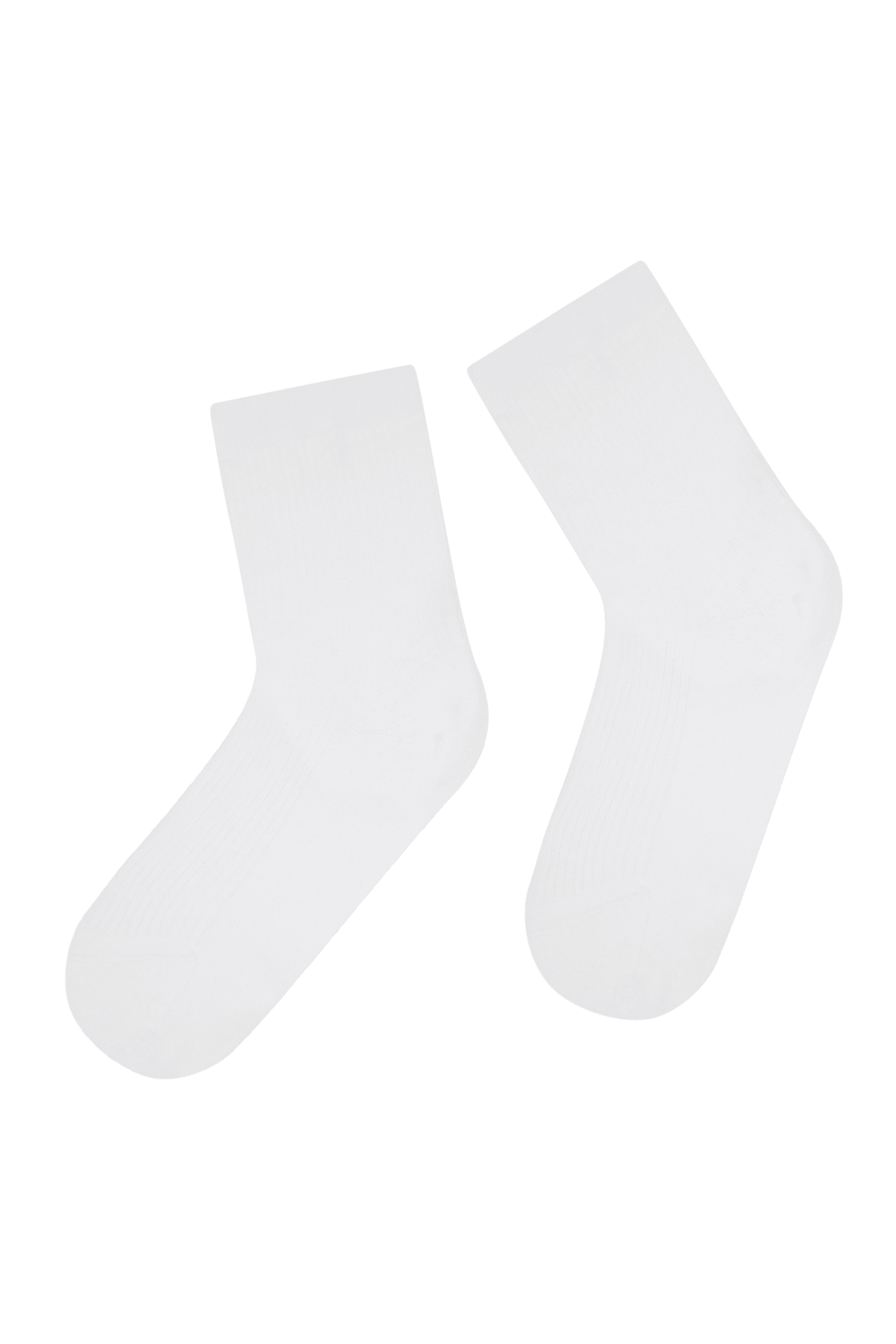 Socquettes Fines Côtes Fil d'Écosse - Blanc
