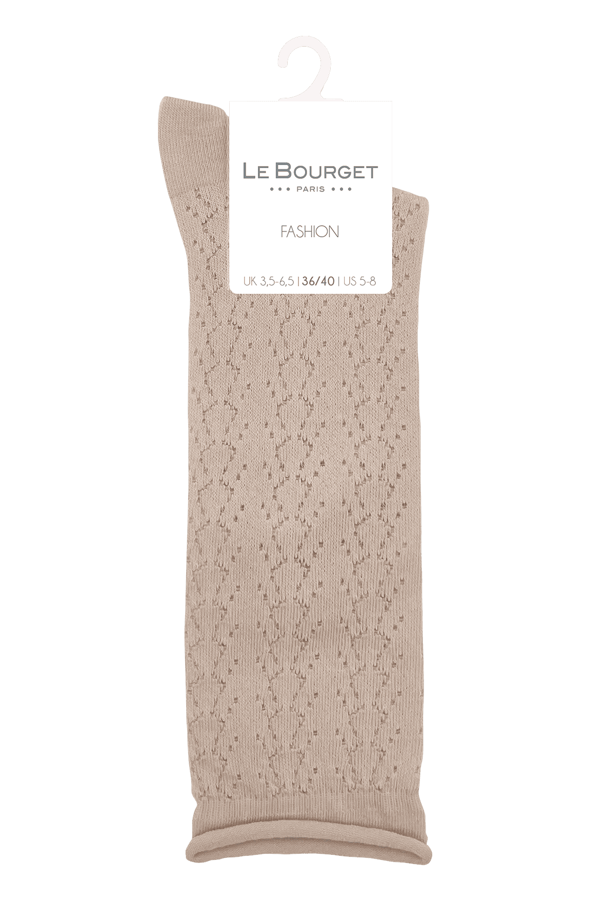 Mi-Bas Fantaisies Effet de Maille - Beige