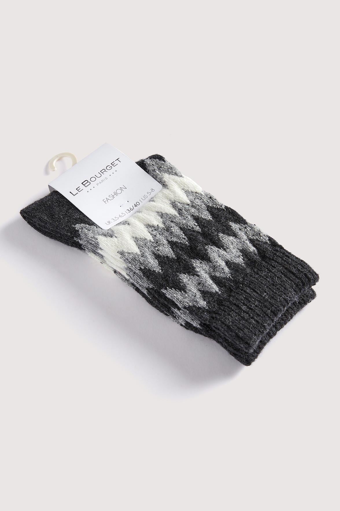 Chaussettes Fantaisies Motif Inca - Noir