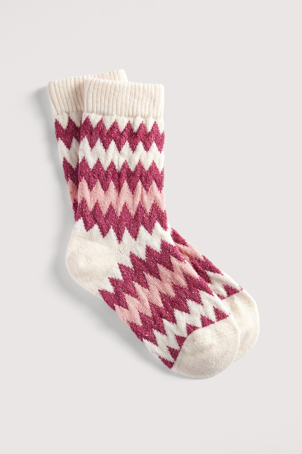 Chaussettes Fantaisies Motif Inca - Rose