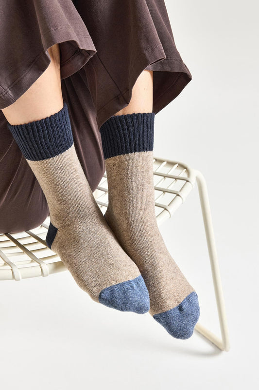 Chaussettes Fantaisies Chinées - Camel