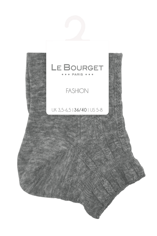 Socquettes Fantaisies Torsades - Argent