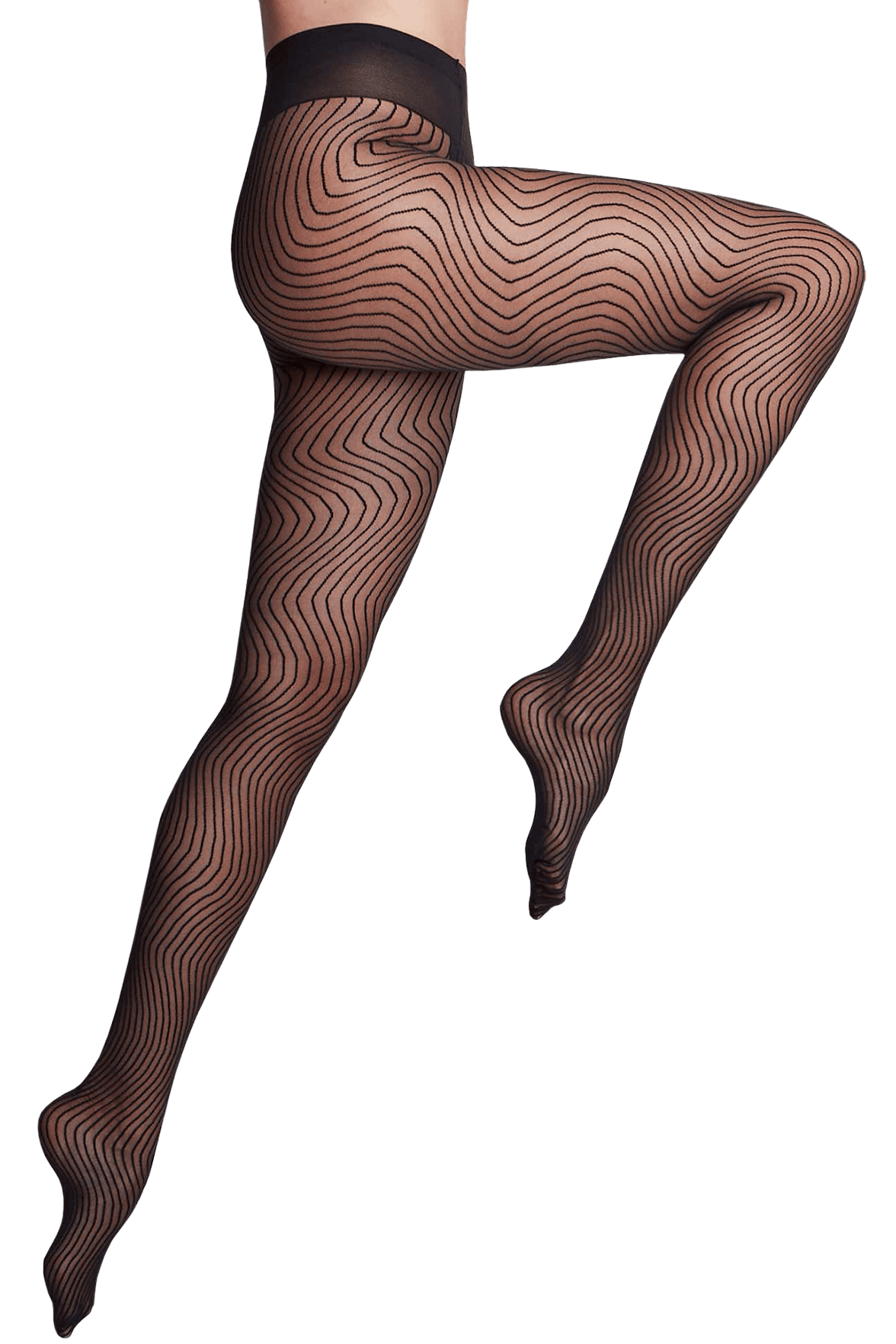 Collant Motif Vagues 20D Création - Noir