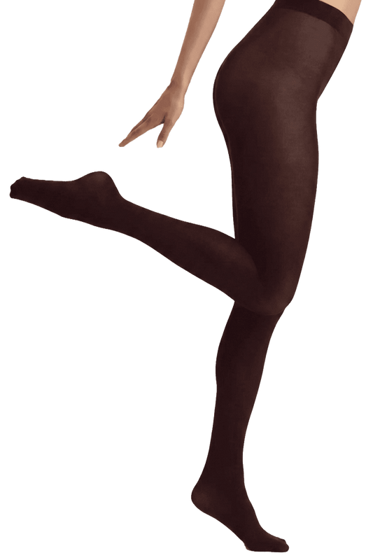 Collant Opaque Micro Modal-Cachemire Fashion Matière Fébronie - Chocolat