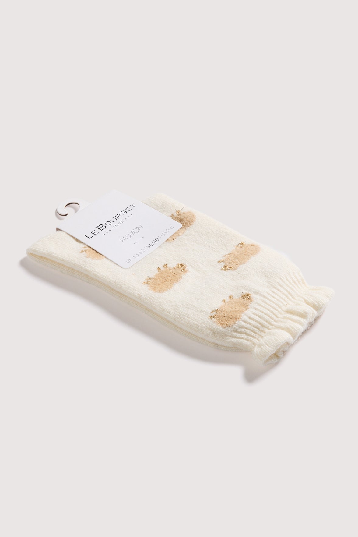 Chaussettes Fantaisie Motif Moutons - Naturel