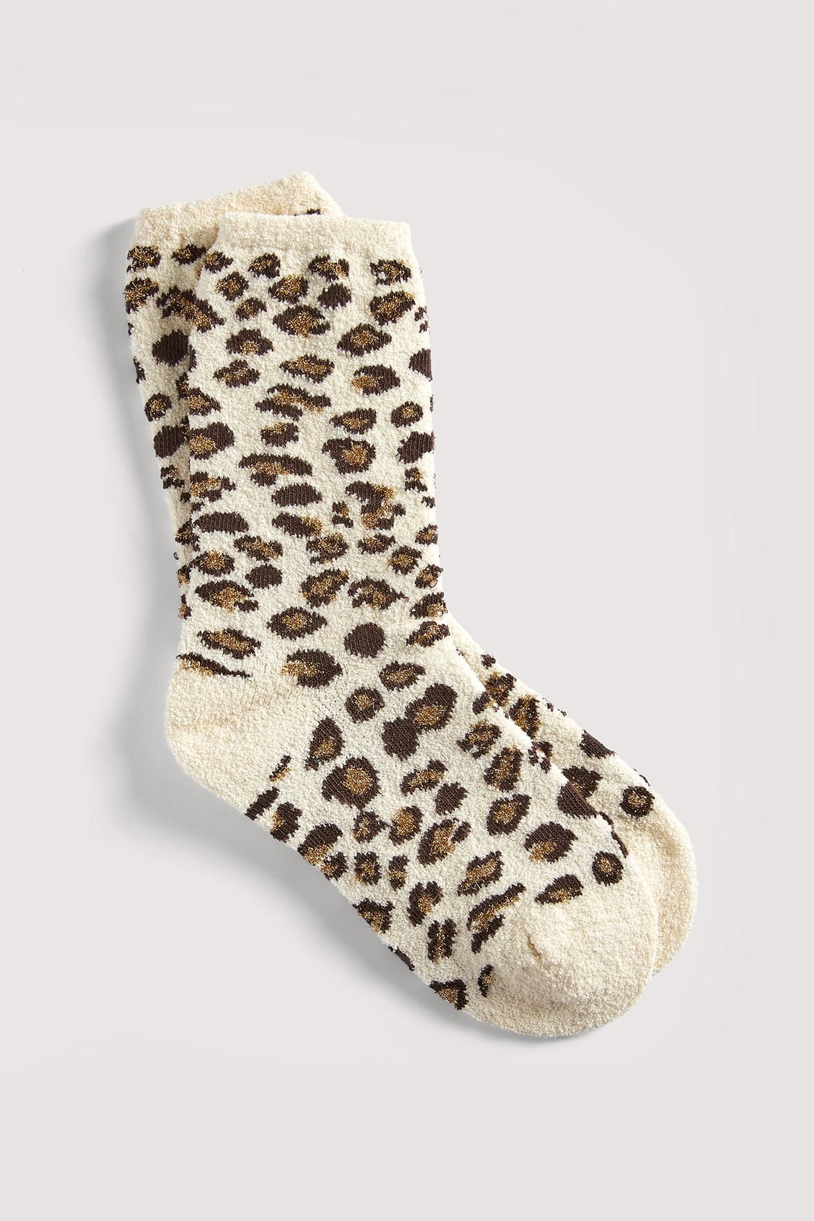 Chaussettes Fantaisies Motif Animalier Lurex - Naturel