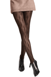Collant Motif Géométrique 45D Fashion Ilona - Chocolat