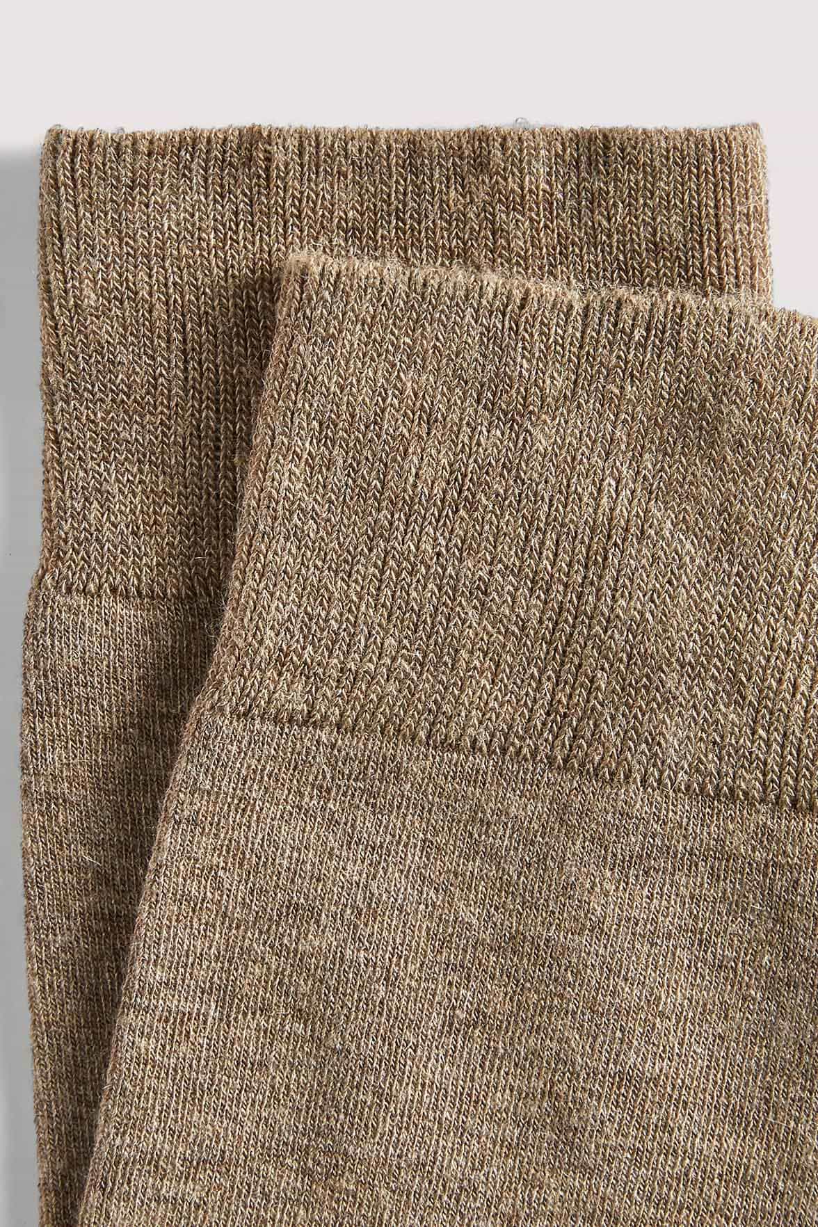 Chaussettes Unies Hautes Modal et Cachemire - Camel