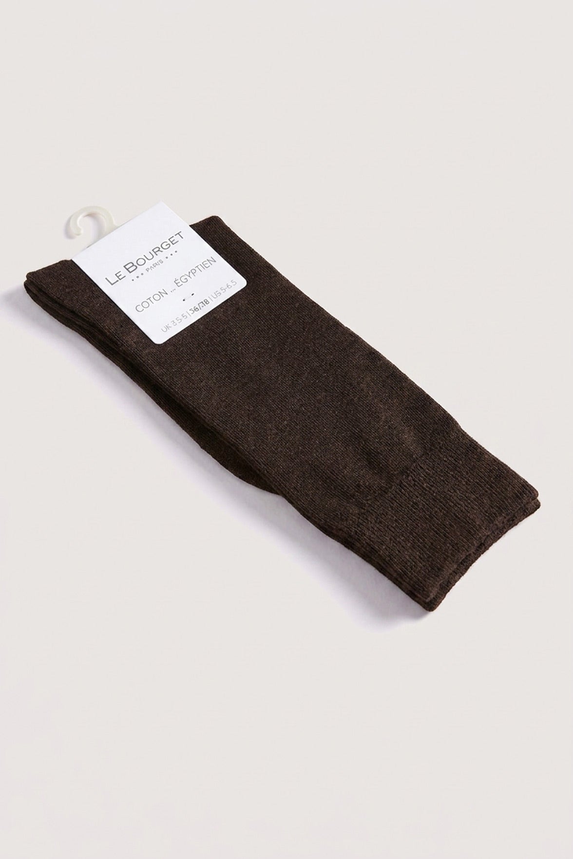 Chaussettes Unies Hautes Modal et Cachemire - Marron