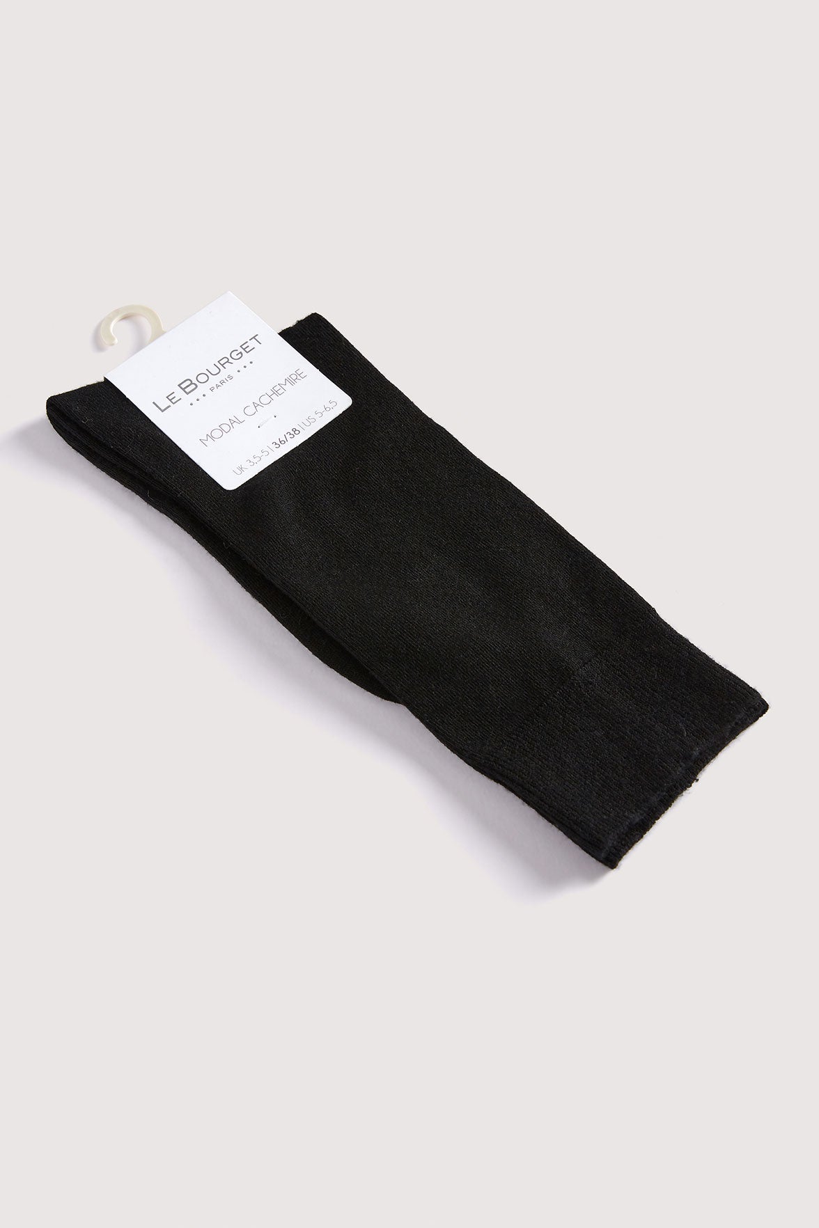 Chaussettes Unies Hautes Modal et Cachemire - Noir