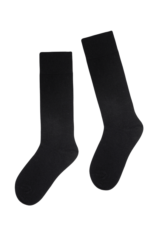 Chaussettes Unies Hautes Modal et Cachemire - Noir