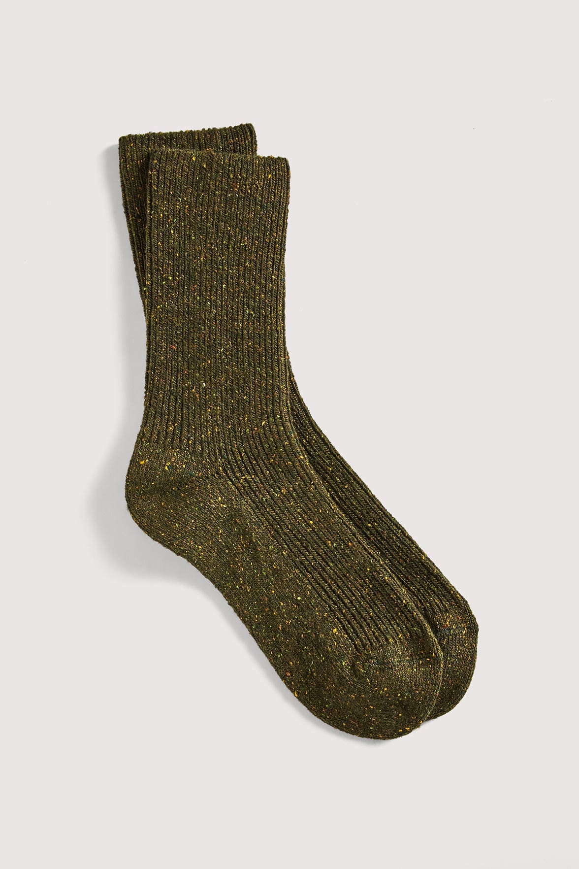 Chaussettes Fantaisies Motif Chiné - Kaki Chiné