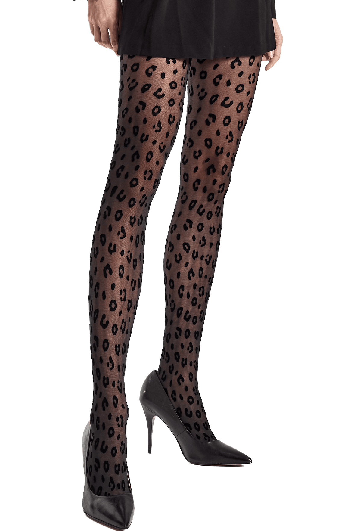 Collant Motif Animalier 35D Fashion Irina - Noir