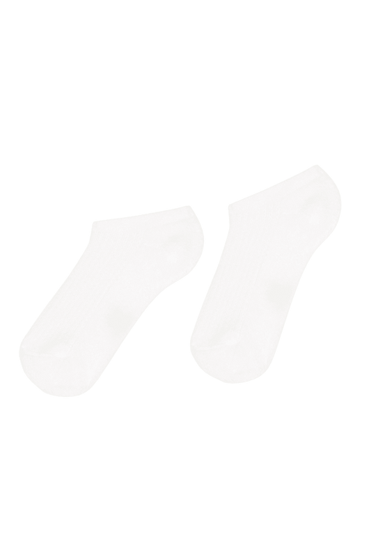 Socquettes Ultra Courtes Semelle Bouclette - Blanc