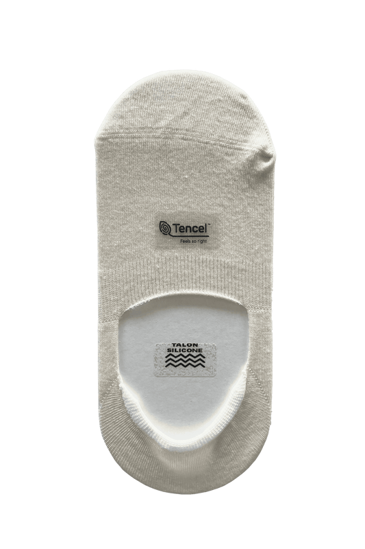 Lot de 2 Protége-Pieds en Coton et talon siliconé - Sable