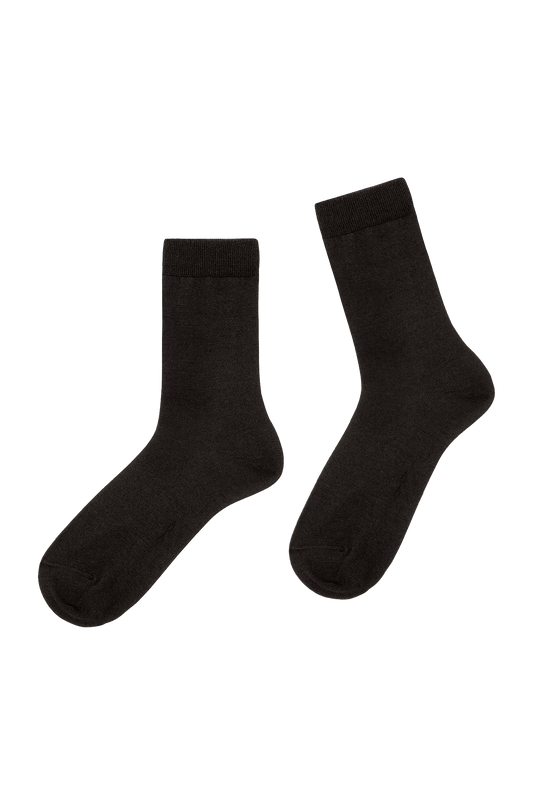 Chaussettes Unies en Laine - Noir