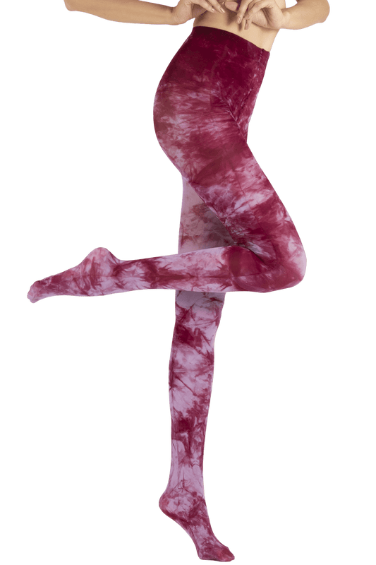 Collant Opaque Satiné 50D All Colors Tie and Dye - Bordeaux