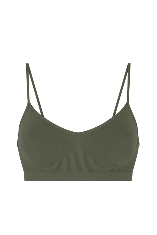 Brassière Bretelles Fines Pure Skin - Military