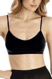 Brassière Bretelles Fines Pure Skin - Noir