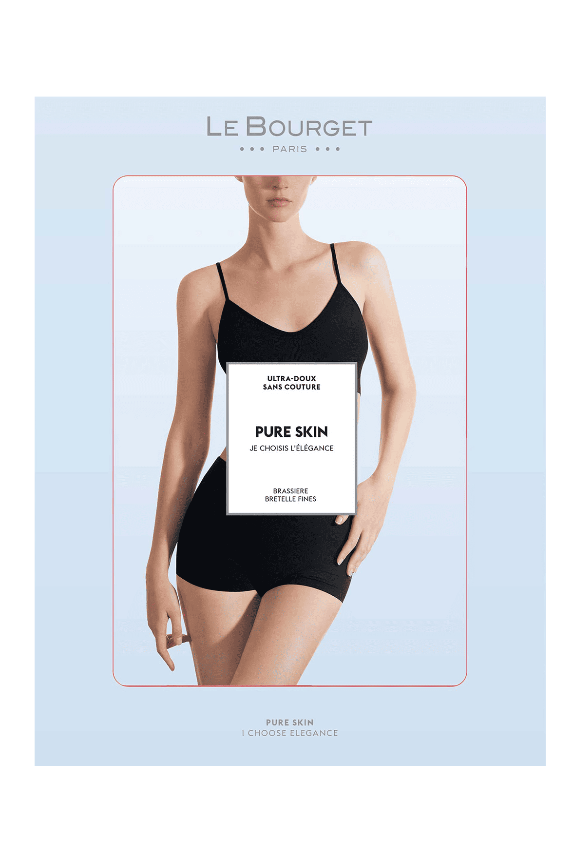 Brassière Bretelles Fines Pure Skin - Noir