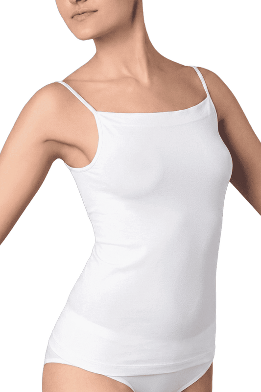 Caraco Bretelles Fines Pure Skin - Blanc