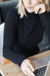 Top Manches Longues Col Roulé Pure Skin - Noir