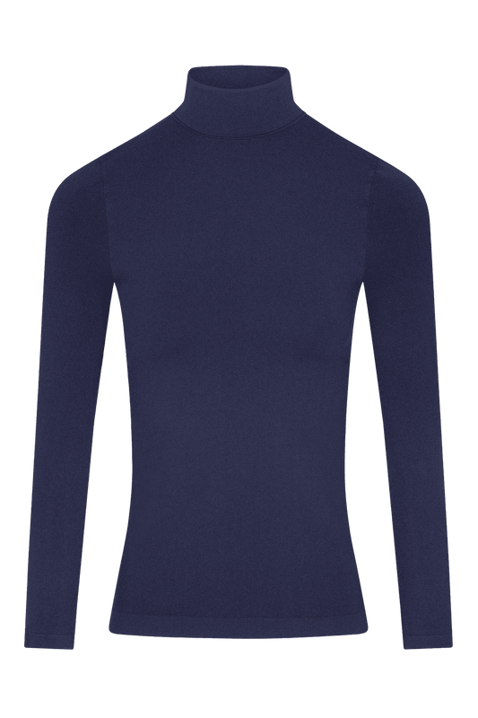 Top Manches Longues Col Roulé Pure Skin - Prune