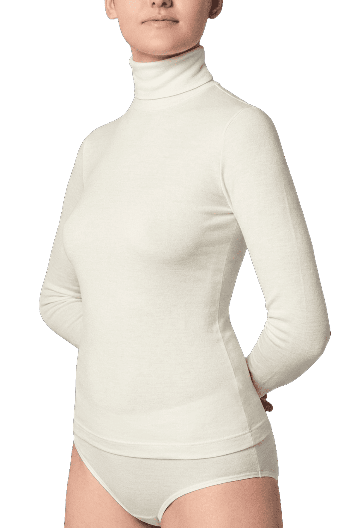 Top Manches Longues Col Roulé Pure Skin - Wool