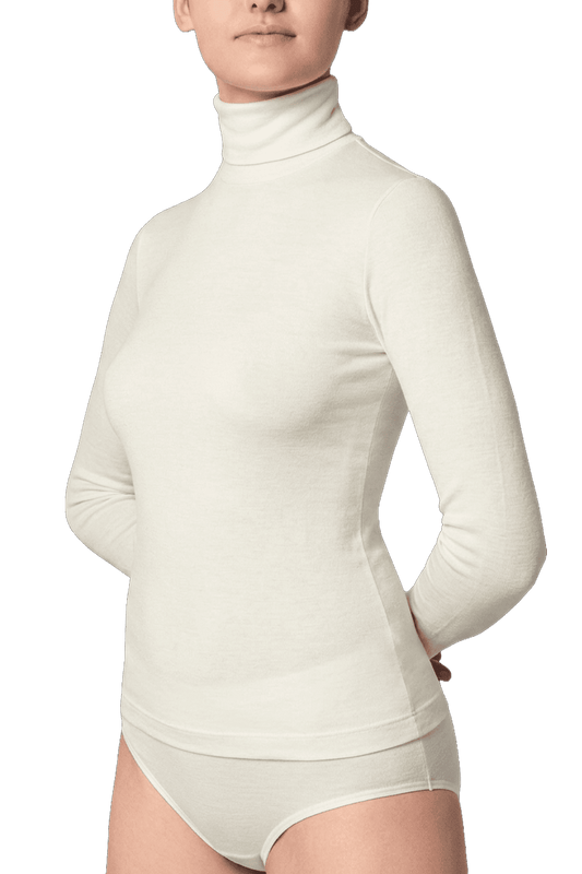 Top Manches Longues Col Roulé Pure Skin - Wool