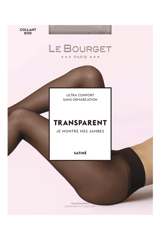 Collant Transparent Satiné Ultra Confort 20D - Noir