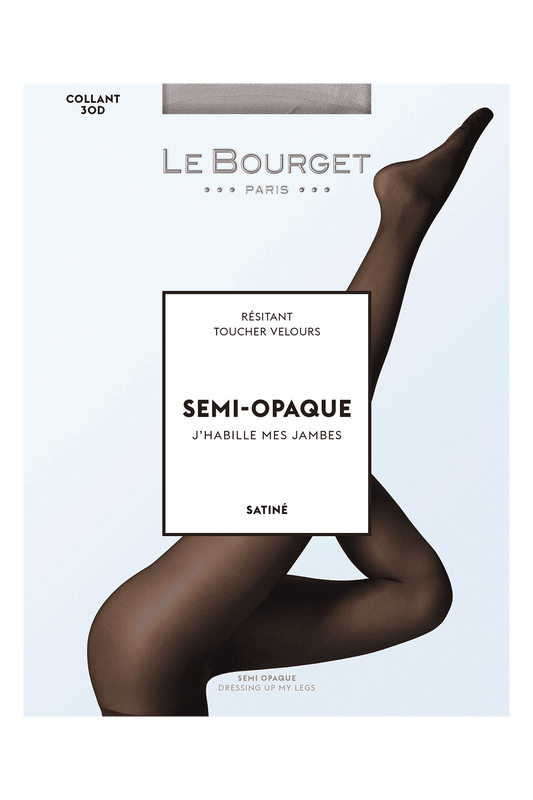 Collant Semi-Opaque Satiné Ultra Résistant 30D - Vison